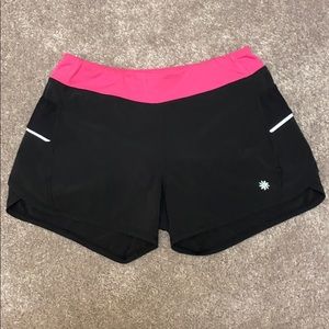 Athleta Girl black shorts with pink band